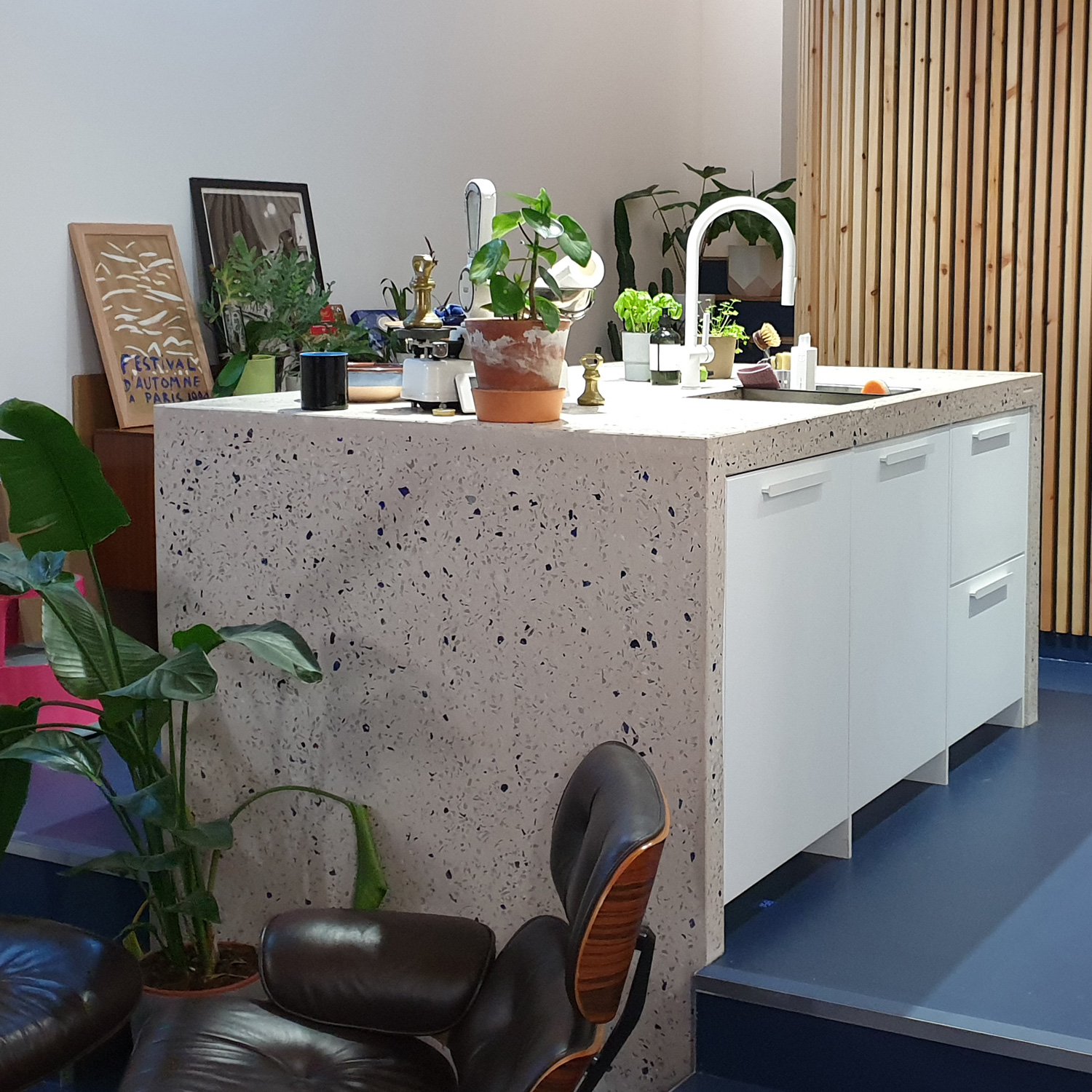 Conscious Forms - 2023 conscious forms woolwich terrazzo worktops island 1500